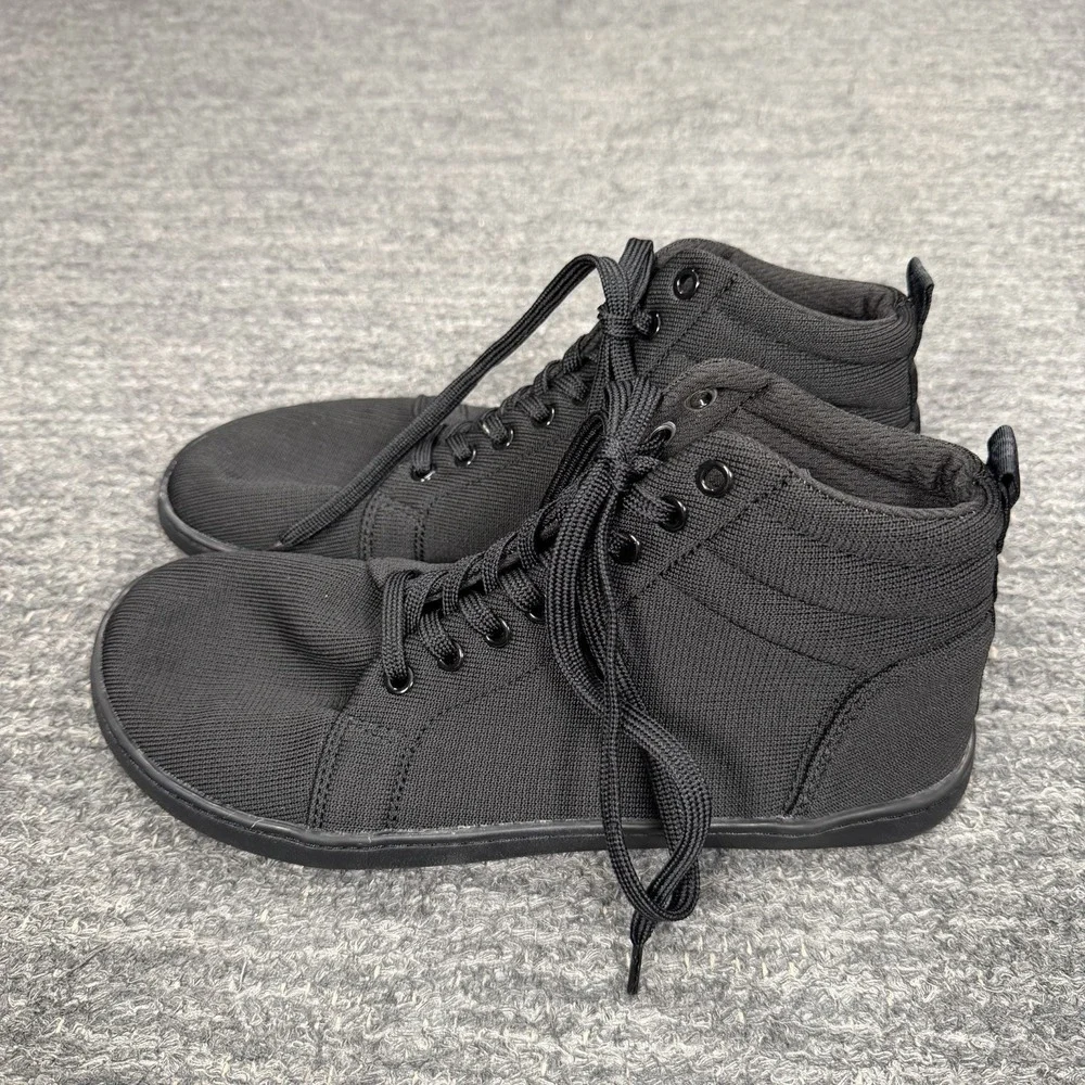 Feel Grounds High Rise Knit Barefoot Sneakers Men 10 W 11.5 Black Minimalist